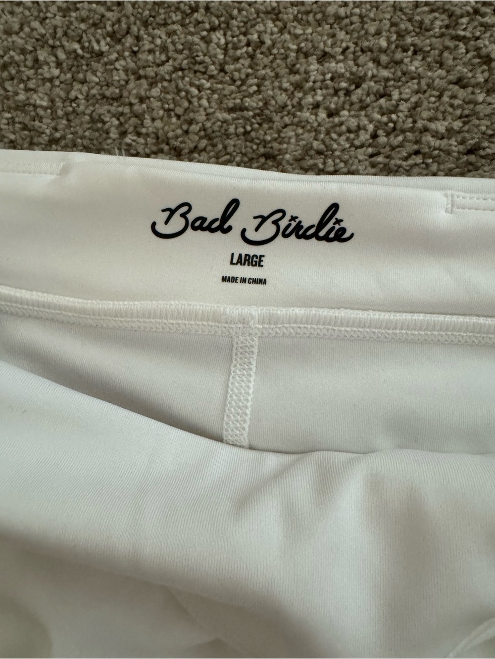Bad Birdie White Workout Leggings - Large